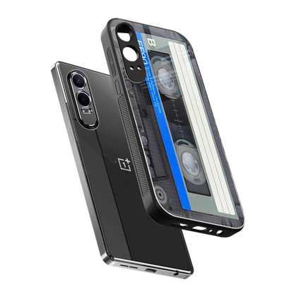 Cassette Retro sleek oneplus nord ce 4 lite cover with tempered glass back and TPU edges