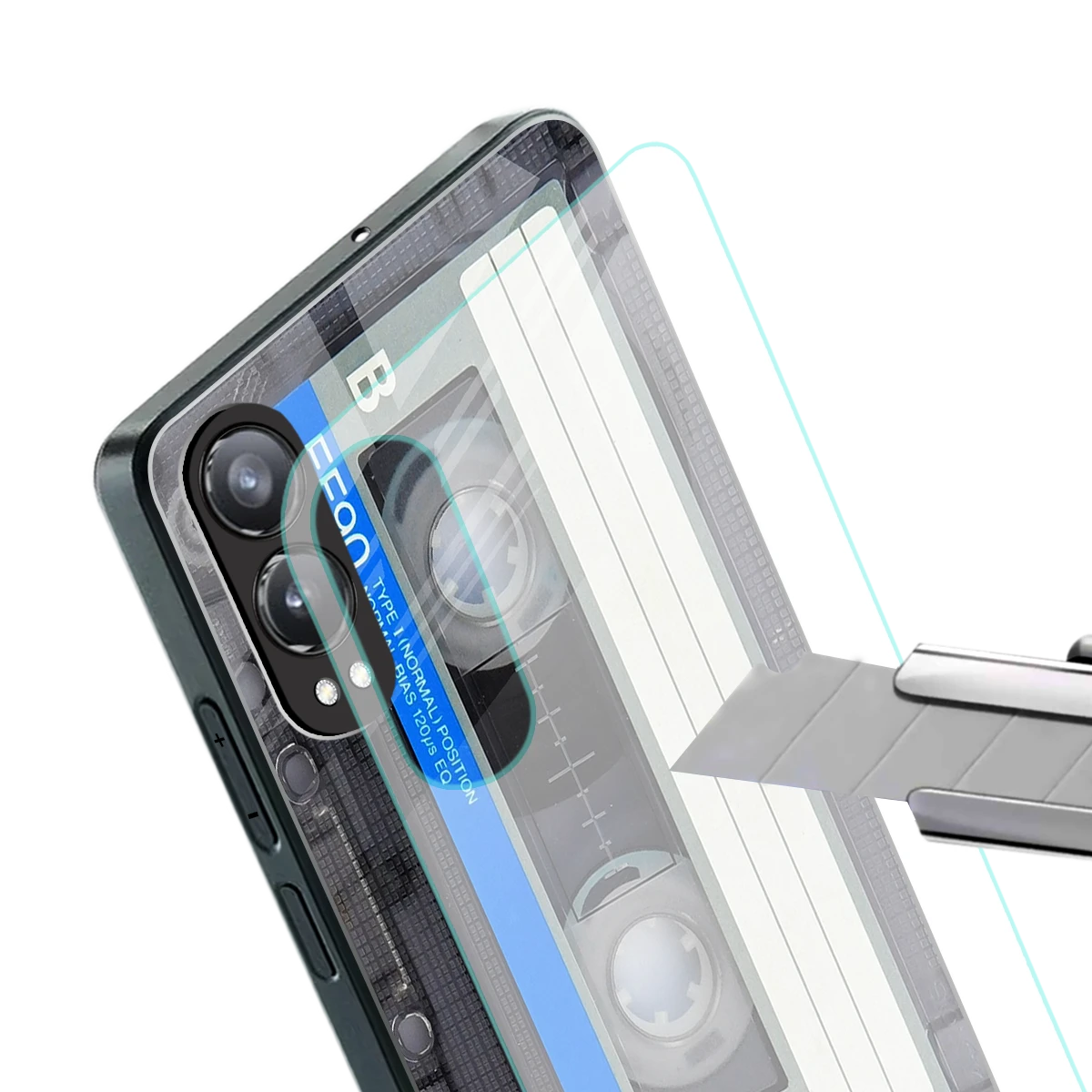 Cassette Retro stylish phone case for oneplus nord ce 4 lite | glossy glass and slim fit