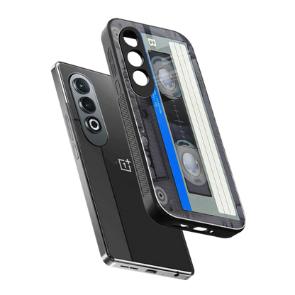 Cassette Retro sleek oneplus nord ce 4 cover with tempered glass back and TPU edges