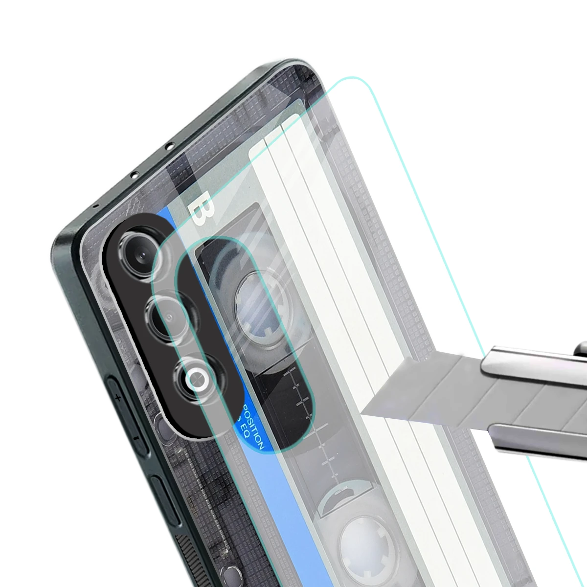 Cassette Retro stylish phone case for oneplus nord ce 4 | glossy glass and slim fit