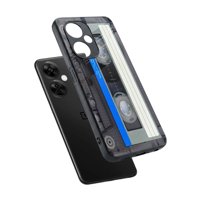 Cassette Retro sleek oneplus nord ce 3 lite cover with tempered glass back and TPU edges