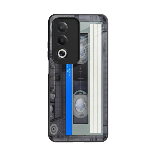 Cassette Retro back phone cover | glass case for oppo a3 pro