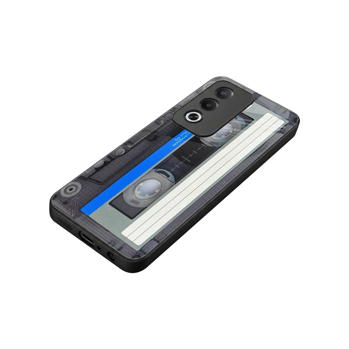 Cassette Retro stylish phone case for oppo a3 pro | glossy glass and slim fit