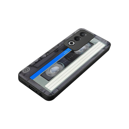 Cassette Retro stylish phone case for oppo a3 pro | glossy glass and slim fit