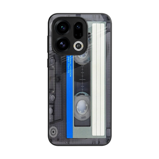 Cassette Retro back phone cover | glass case for oppo find x9