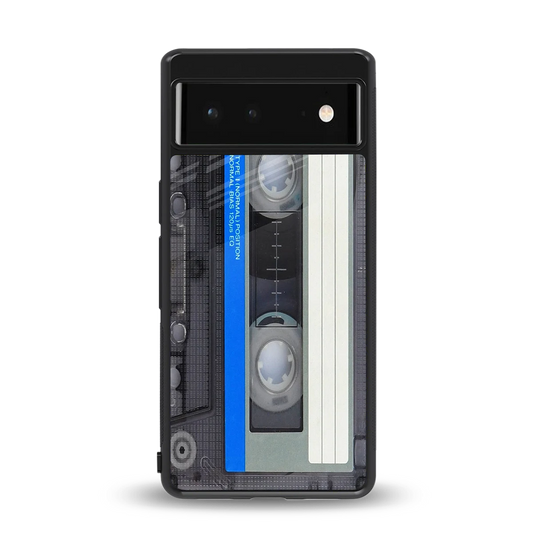 Cassette Retro back phone cover | glass case for google pixel 6