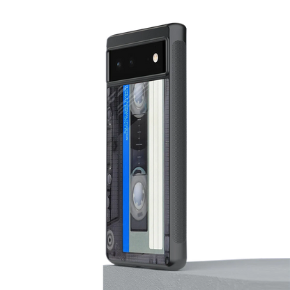 Cassette Retro stylish phone case for google pixel 6a | glossy glass and slim fit