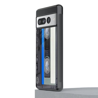 Cassette Retro stylish phone case for google pixel 7 pro | glossy glass and slim fit