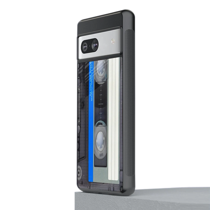Cassette Retro stylish phone case for google pixel 7a | glossy glass and slim fit