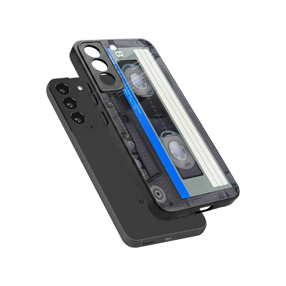 Cassette Retro sleek samsung galaxy s22 cover with tempered glass back and TPU edges