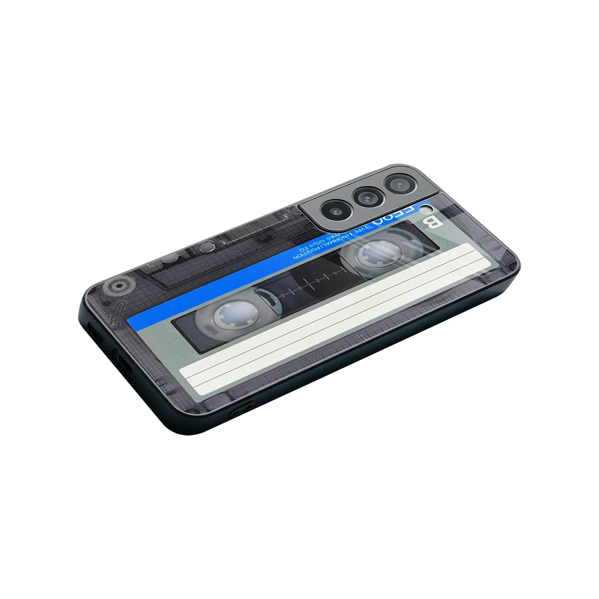 Cassette Retro stylish phone case for samsung galaxy s22 | glossy glass and slim fit