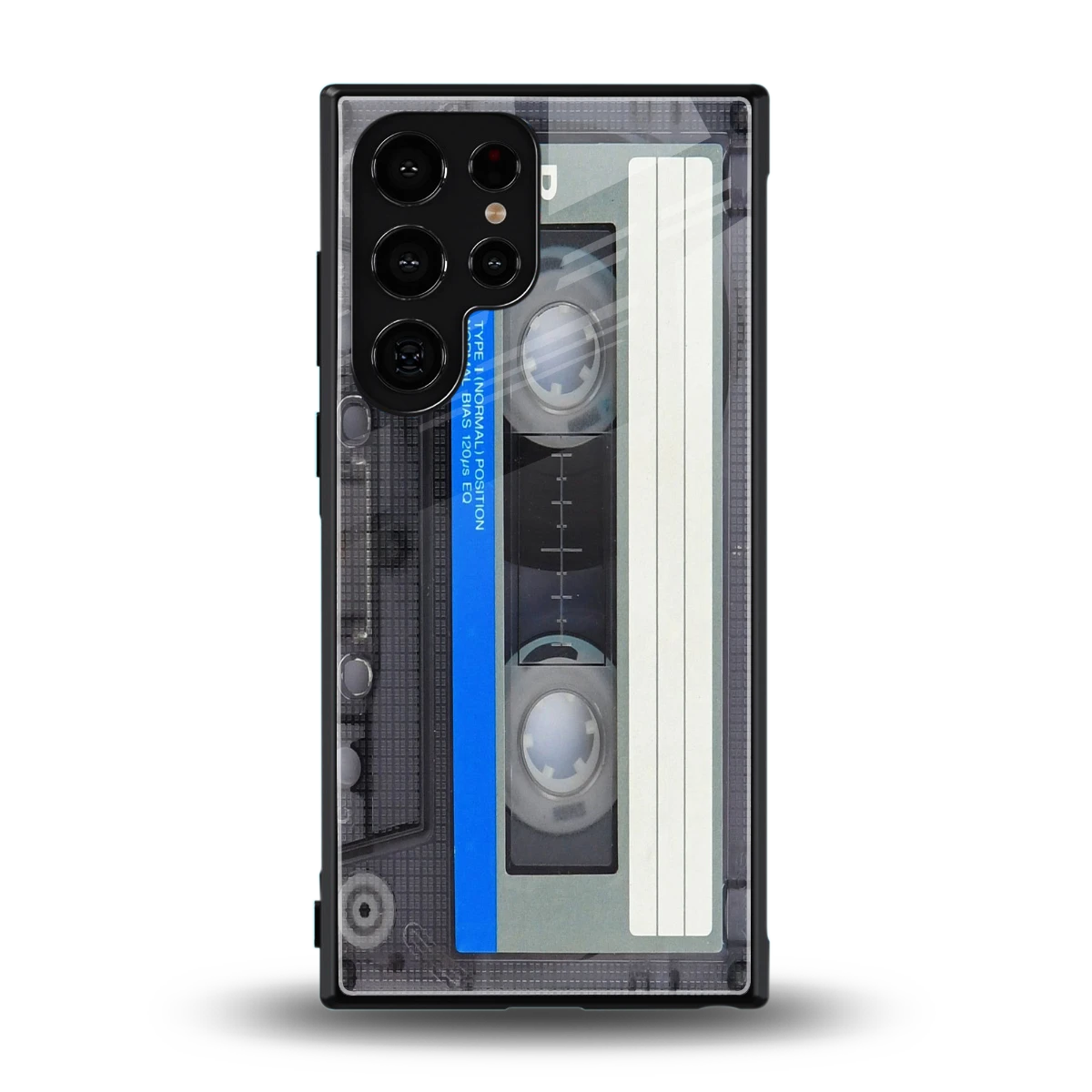 Cassette Retro back phone cover | glass case for samsung galaxy s24 ultra