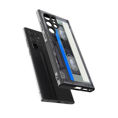 Cassette Retro sleek samsung galaxy s23 ultra cover with tempered glass back and TPU edges