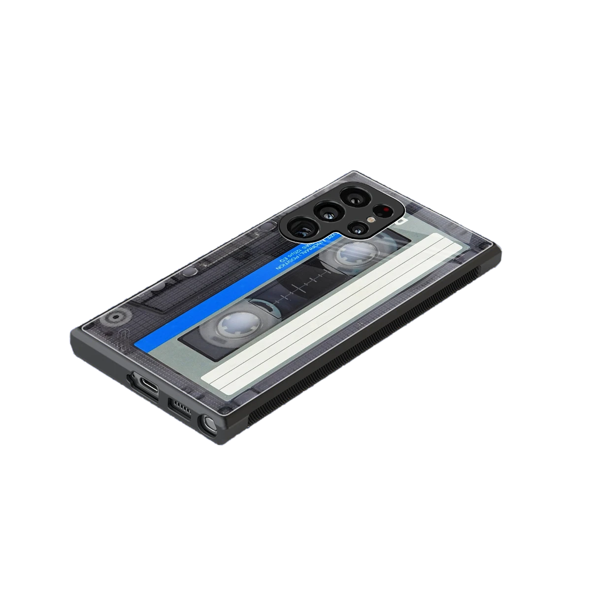 Cassette Retro stylish phone case for samsung galaxy s23 ultra | glossy glass and slim fit