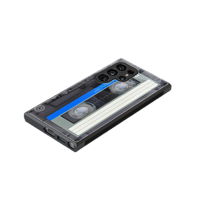 Cassette Retro stylish phone case for samsung galaxy s23 ultra | glossy glass and slim fit