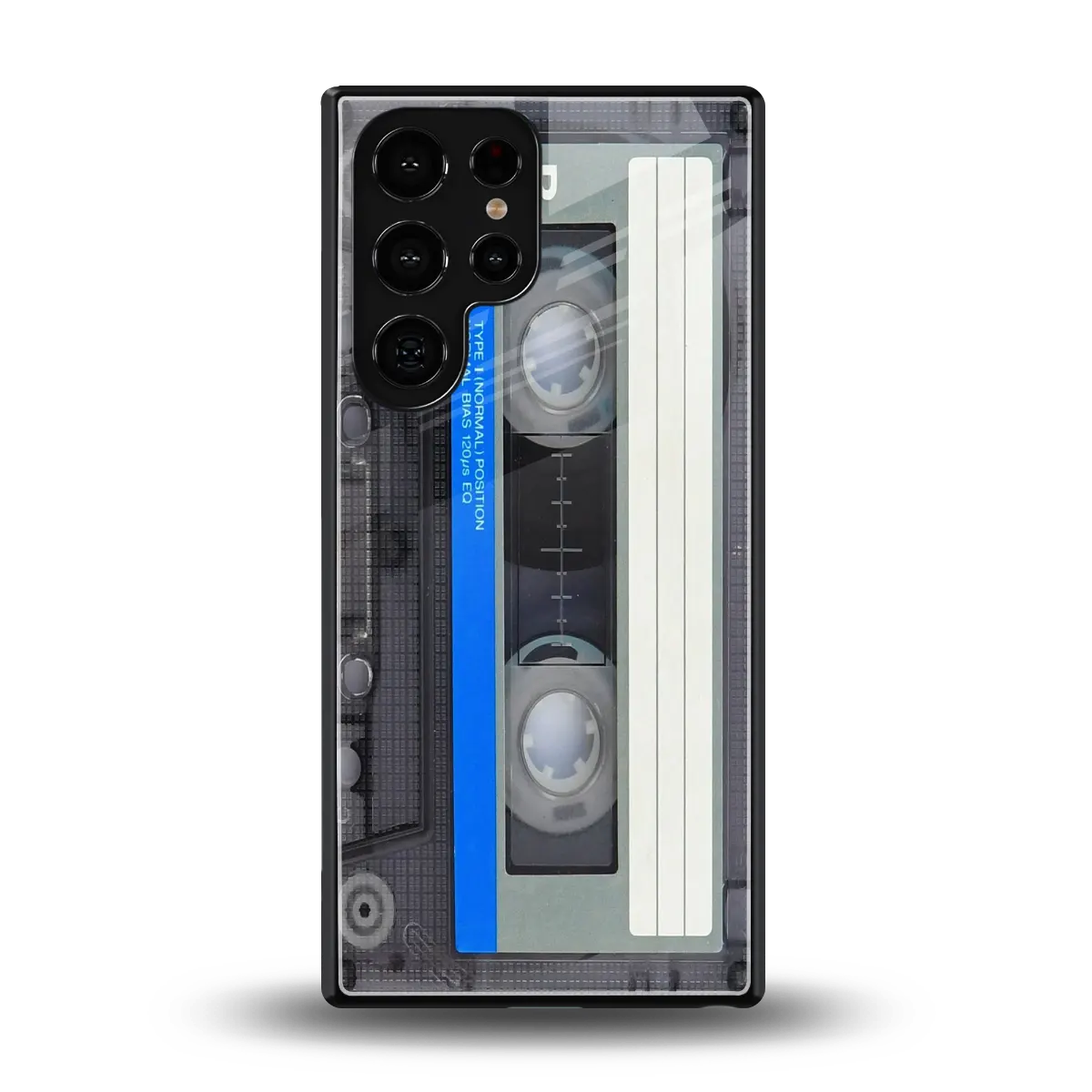 Cassette Retro back phone cover | glass case for samsung galaxy s25 ultra