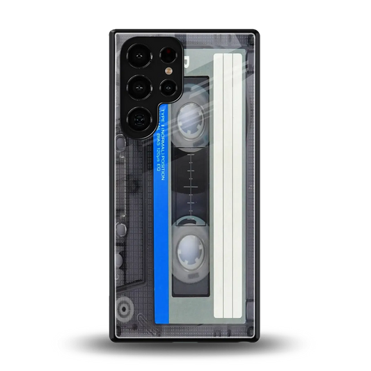 Cassette Retro back phone cover | glass case for samsung galaxy s25 ultra