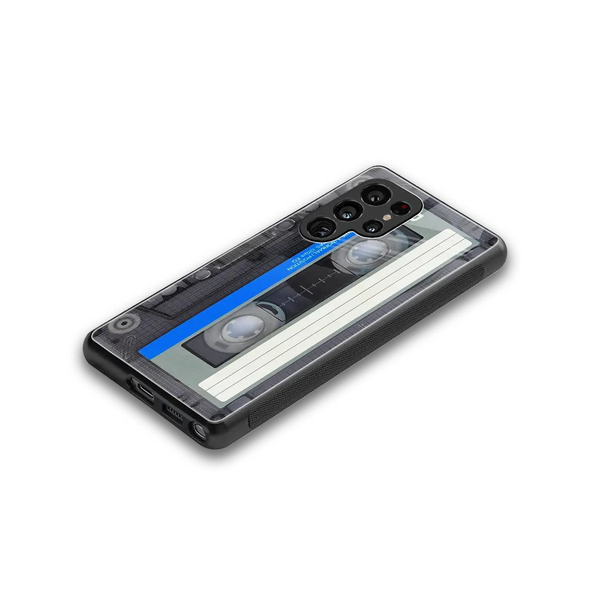 Cassette Retro stylish phone case for samsung galaxy s25 ultra | glossy glass and slim fit