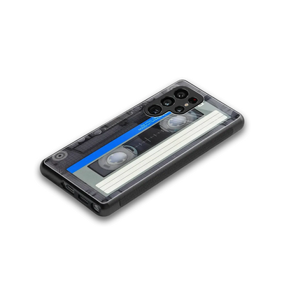 Cassette Retro stylish phone case for samsung galaxy s25 ultra | glossy glass and slim fit