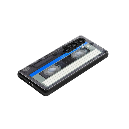 Cassette Retro stylish phone case for samsung galaxy s24 | glossy glass and slim fit