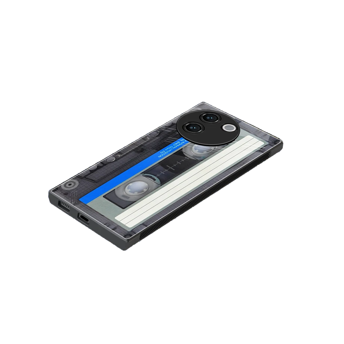 Cassette Retro stylish phone case for vivo v30e | glossy glass and slim fit