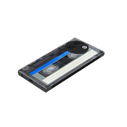 Cassette Retro stylish phone case for vivo v30e | glossy glass and slim fit