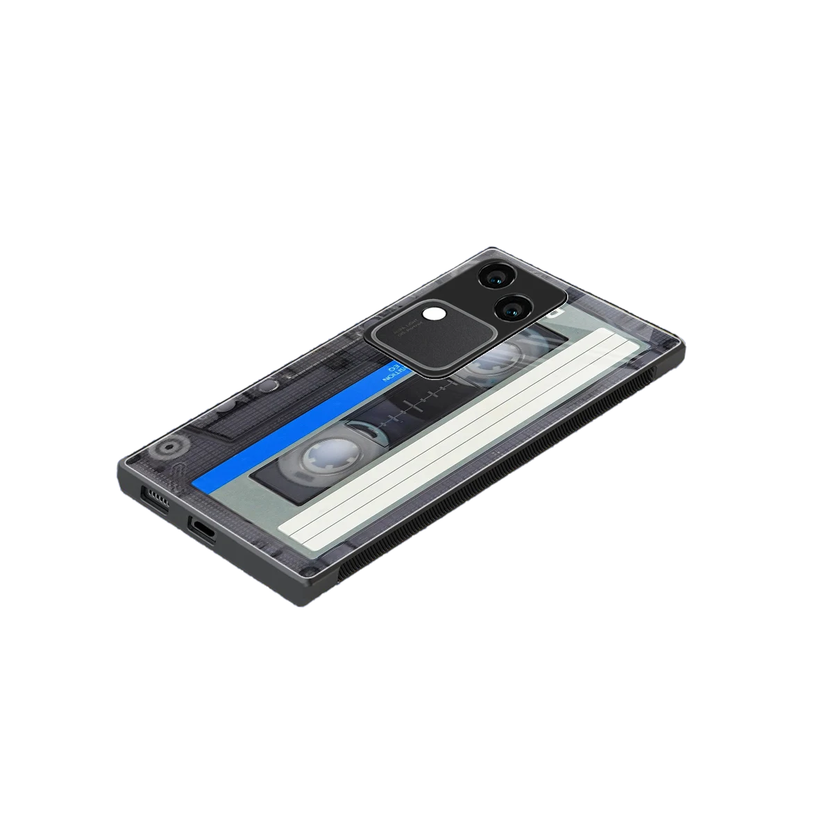 Cassette Retro stylish phone case for vivo v30 | glossy glass and slim fit