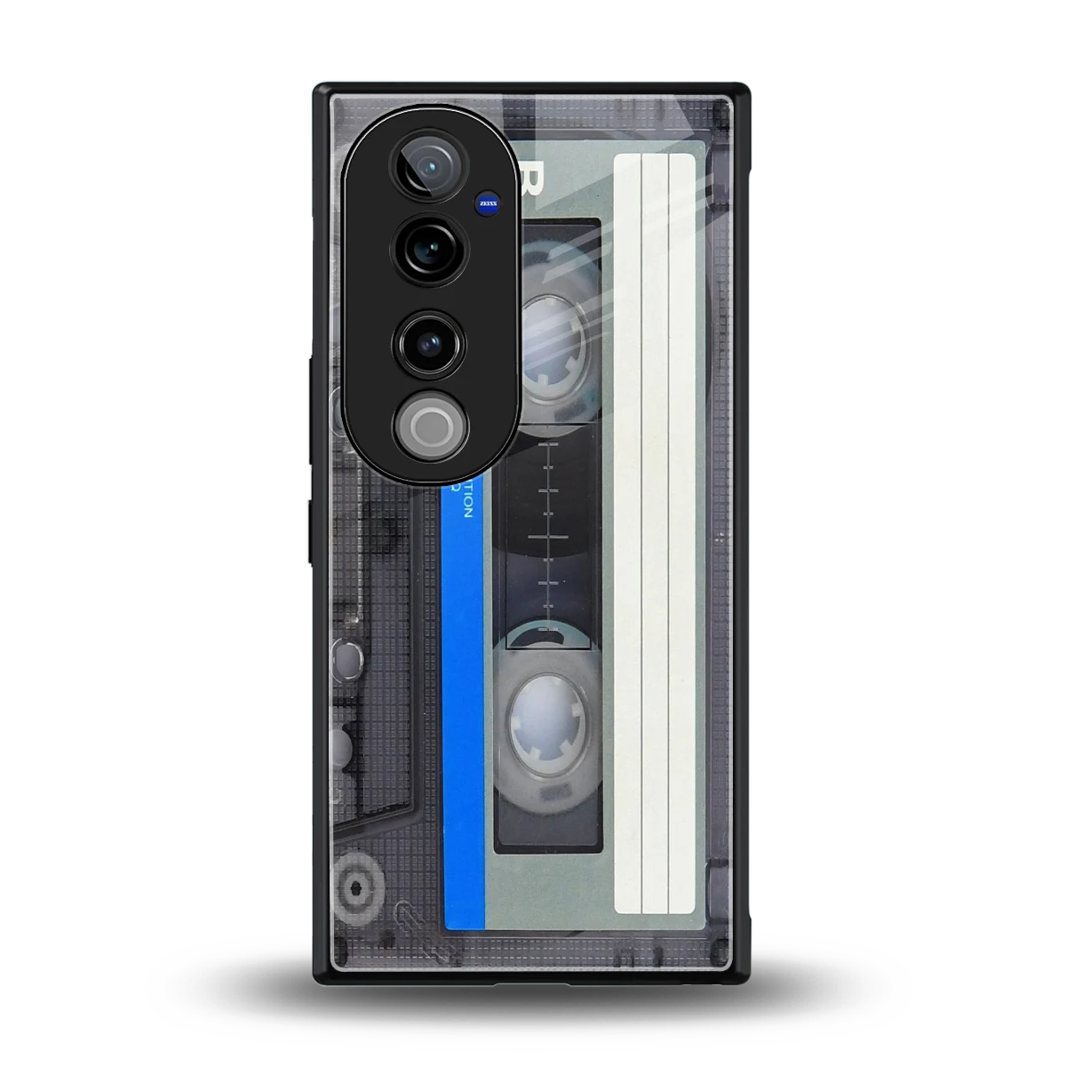 Cassette Retro back phone cover | glass case for vivo v40 pro