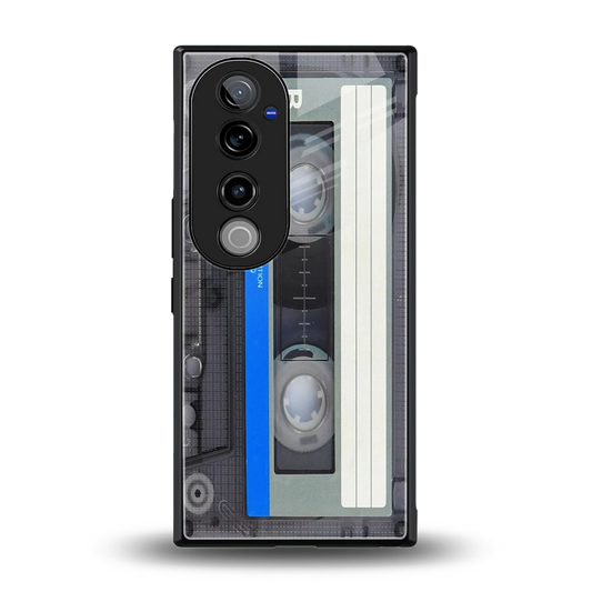 Cassette Retro back phone cover | glass case for vivo v40 pro