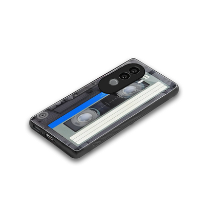 Cassette Retro stylish phone case for vivo v40e | glossy glass and slim fit