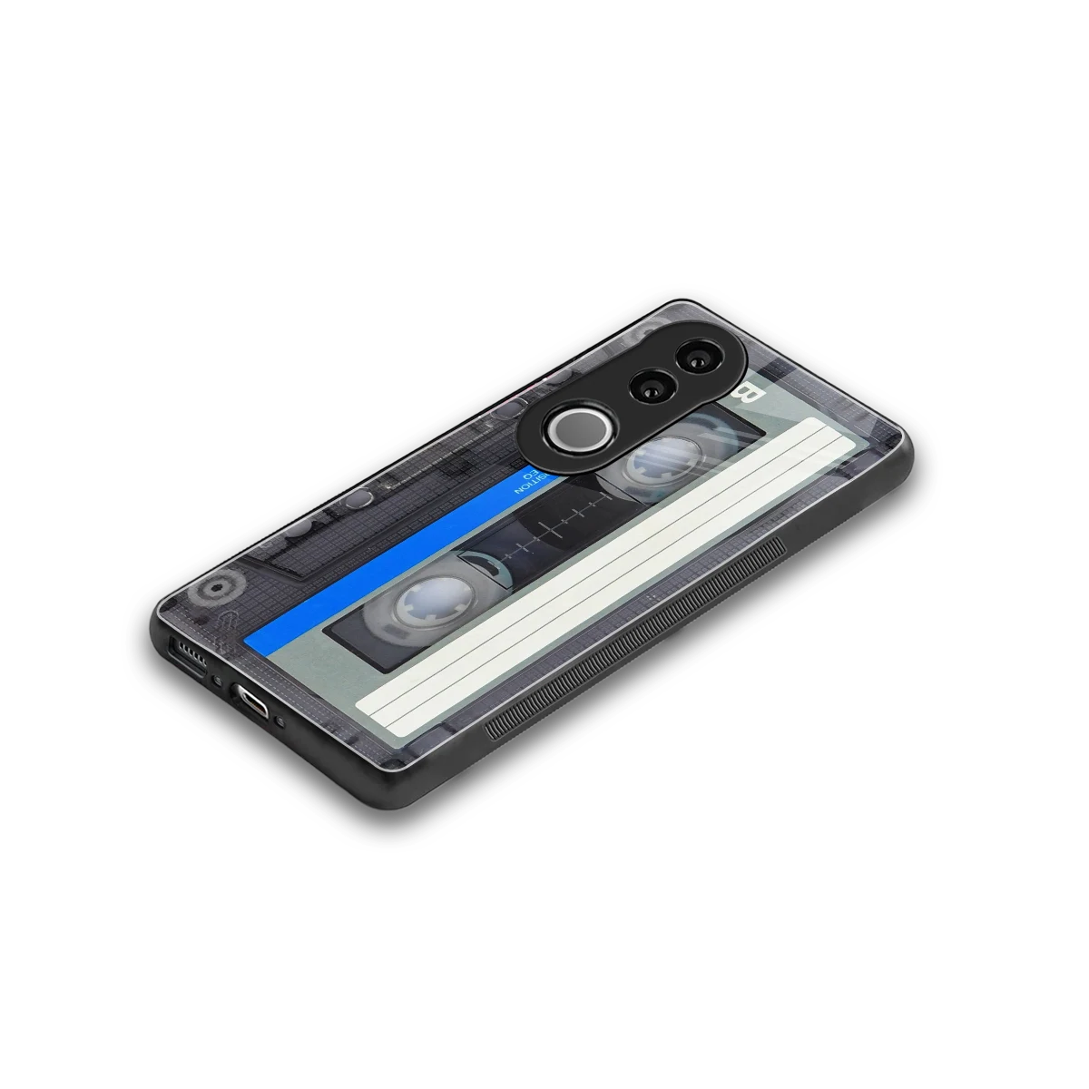 Cassette Retro stylish phone case for vivo v50 | glossy glass and slim fit
