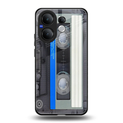 Cassette Retro back phone cover | glass case for vivo v60