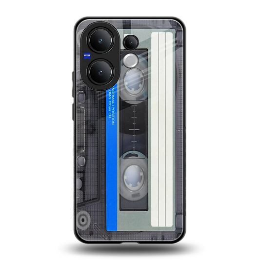 Cassette Retro back phone cover | glass case for vivo v60