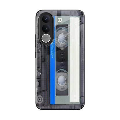 Cassette Retro back phone cover | glass case for vivo v70 fe
