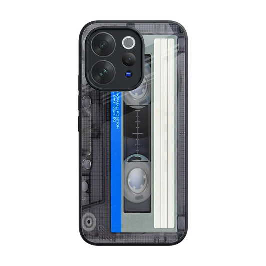 Cassette Retro back phone cover | glass case for vivo v70