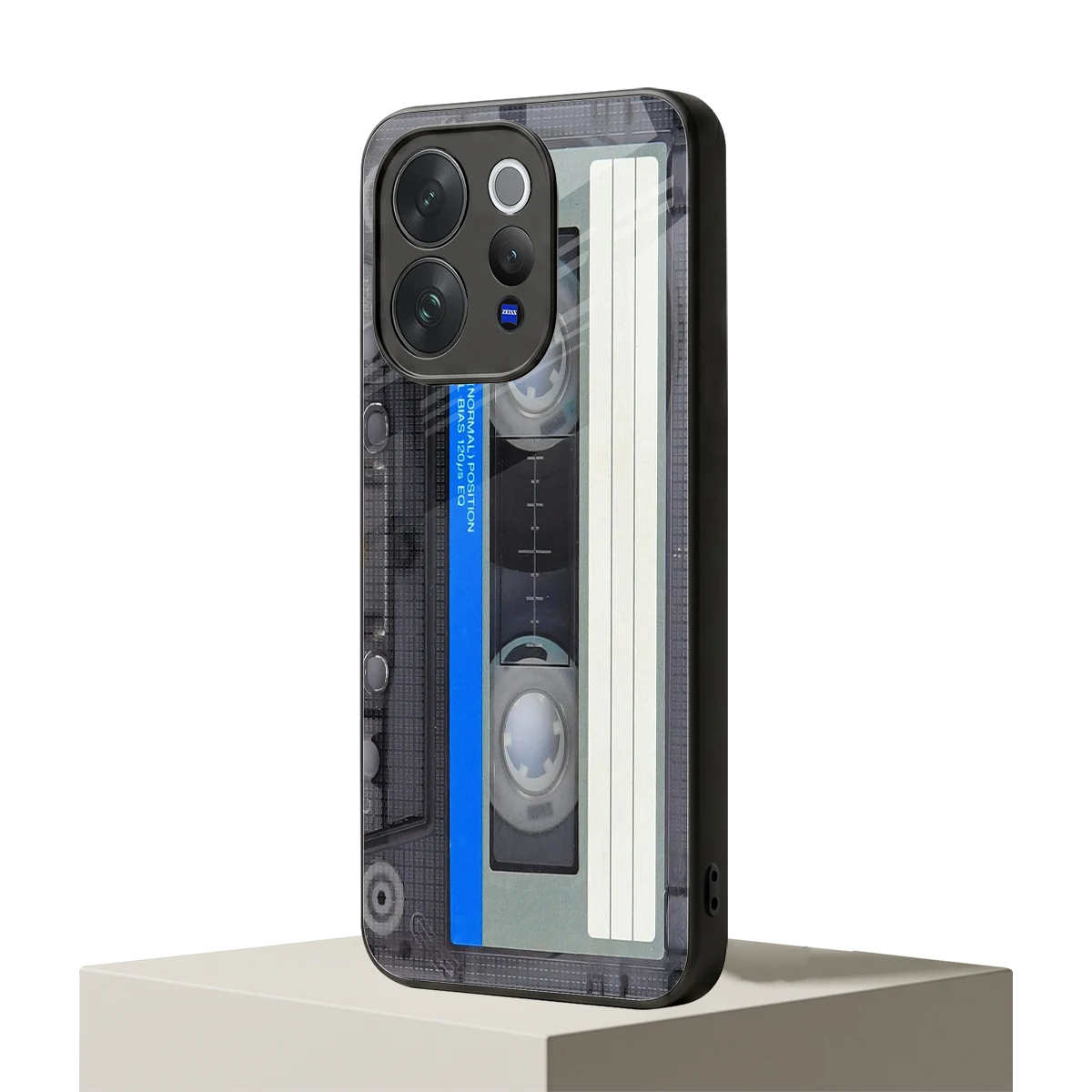 Cassette Retro vivo v70 elite mobile cover | shockproof glass phone case