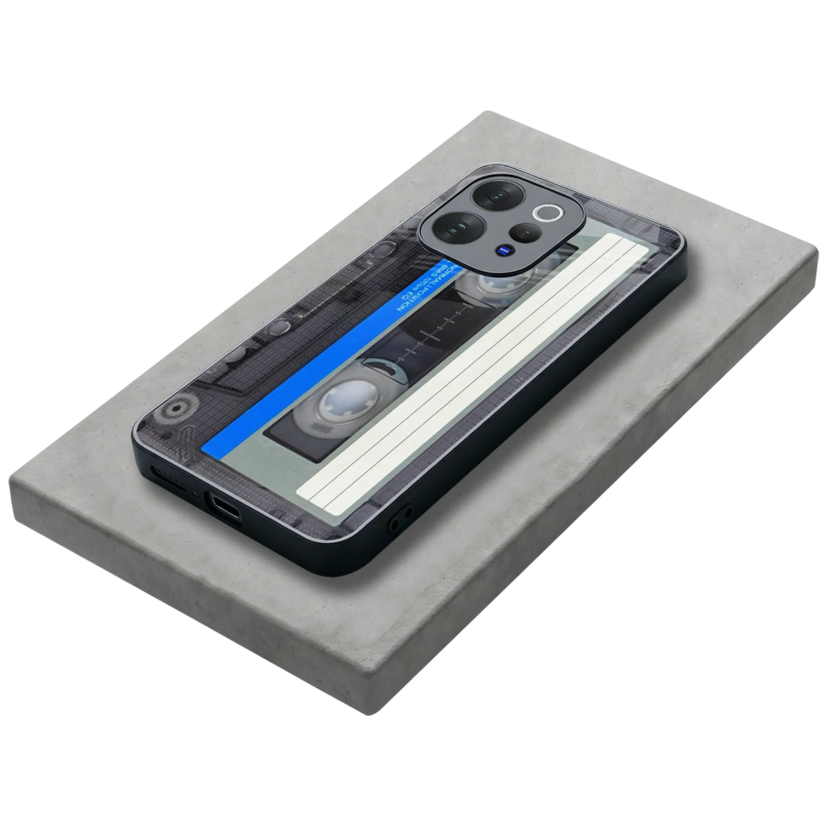 Cassette Retro stylish phone case for vivo v70 elite | glossy glass and slim fit