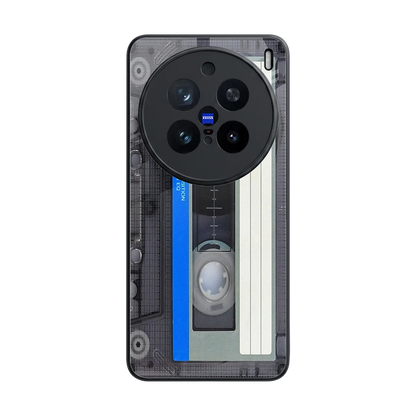 Cassette Retro back phone cover | glass case for vivo x200 pro