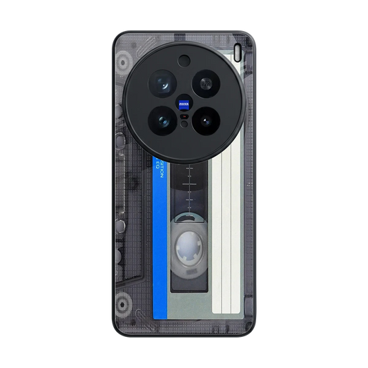 Cassette Retro back phone cover | glass case for vivo x200 pro