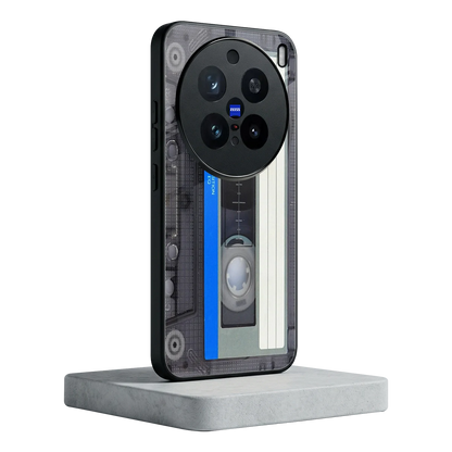 Cassette Retro vivo x200 pro mobile cover | shockproof glass phone case