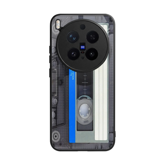Cassette Retro back phone cover | glass case for vivo x300 pro