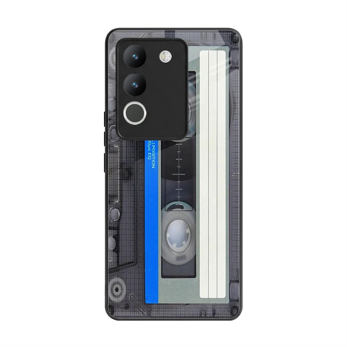 Cassette Retro back phone cover | glass case for vivo y200 5g