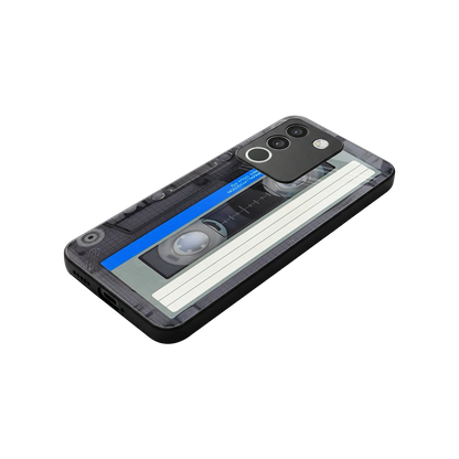 Cassette Retro stylish phone case for vivo y200 5g | glossy glass and slim fit