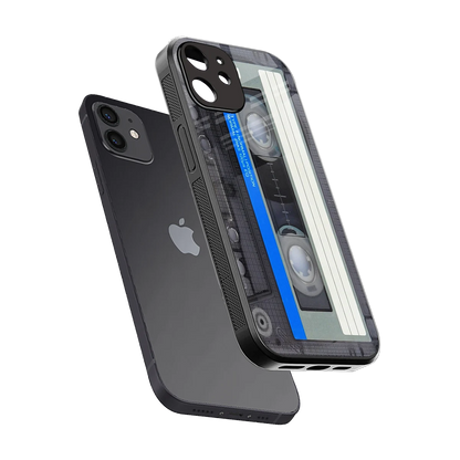 Cassette Retro sleek iphone 11 cover with tempered glass back and TPU edges