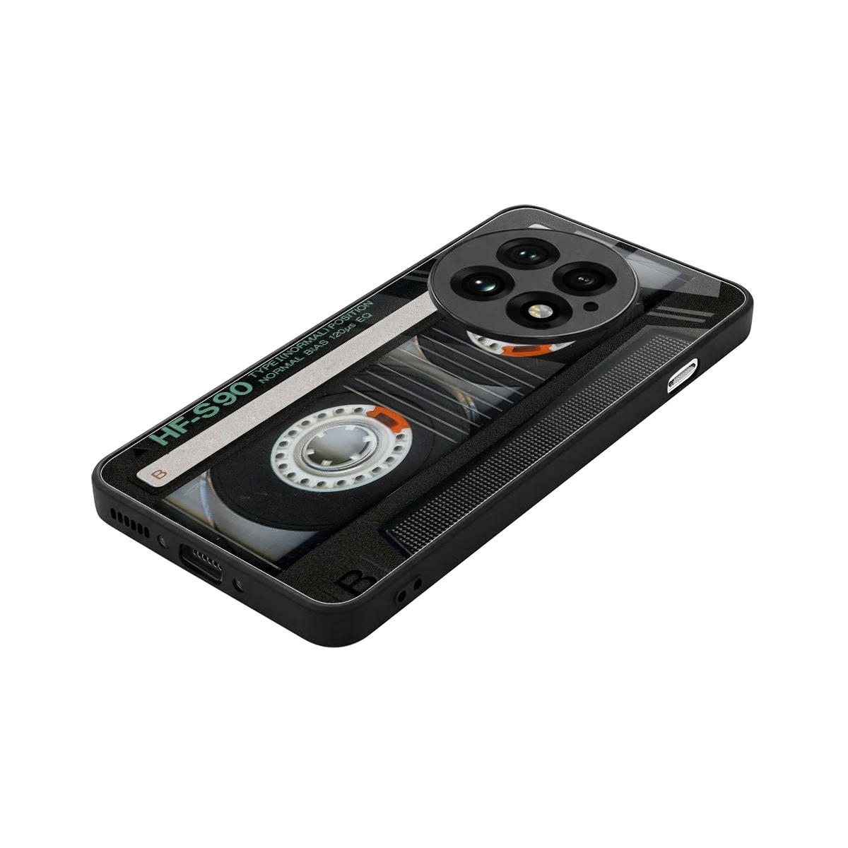 Cassette Tape stylish phone case for oneplus 13 | glossy glass and slim fit