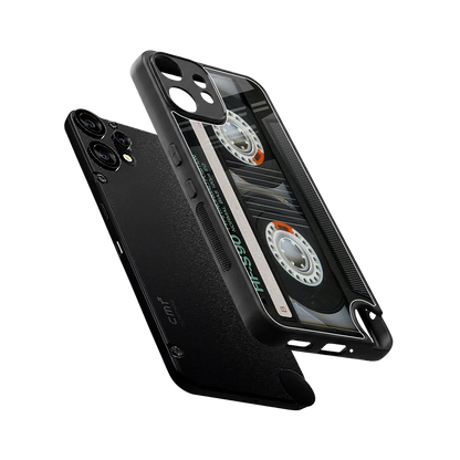 Cassette Tape sleek cmf nothing phone 2 pro cover with tempered glass back and TPU edges