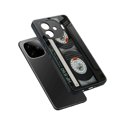 Cassette Tape sleek iqoo neo 10r 5g cover with tempered glass back and TPU edges