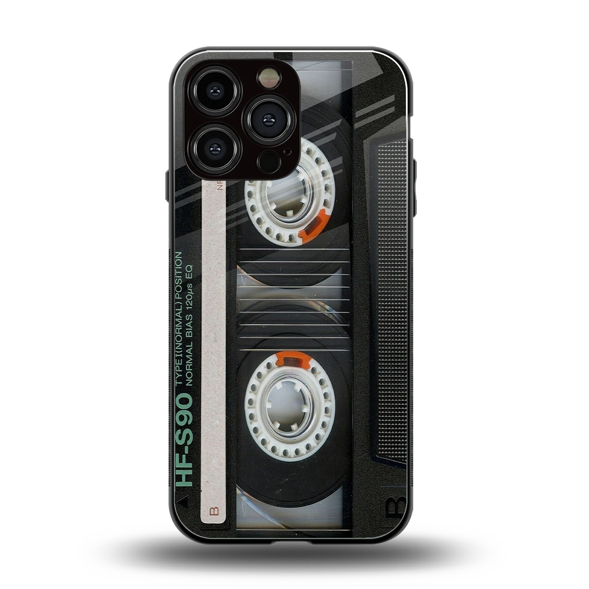 Cassette Tape back phone cover | glass case for iphone 15 pro max