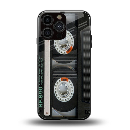 Cassette Tape back phone cover | glass case for iphone 15 pro max