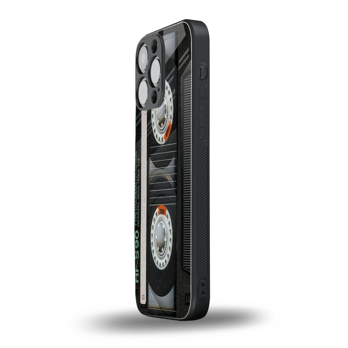 Cassette Tape iphone 15 pro max mobile cover | shockproof glass phone case